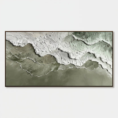 Sage Green & White Impasto Wall Art CZ0066 - Viral Wall Art