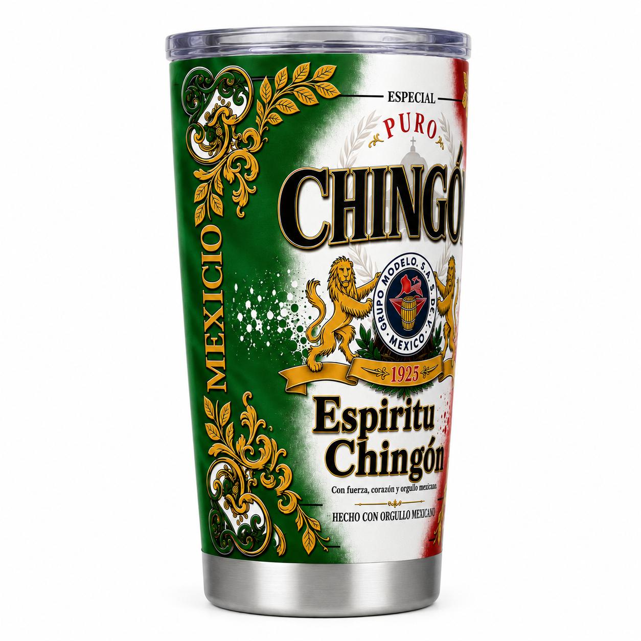 Stylish Portable Insulated Stainless Steel Vacuum Flask Tumbler - 20oz/40oz, with Lid, Coffee Travel Mug, Mexican Fiesta Themed Mexican Pride Gift for Men Women Birthday Christmas