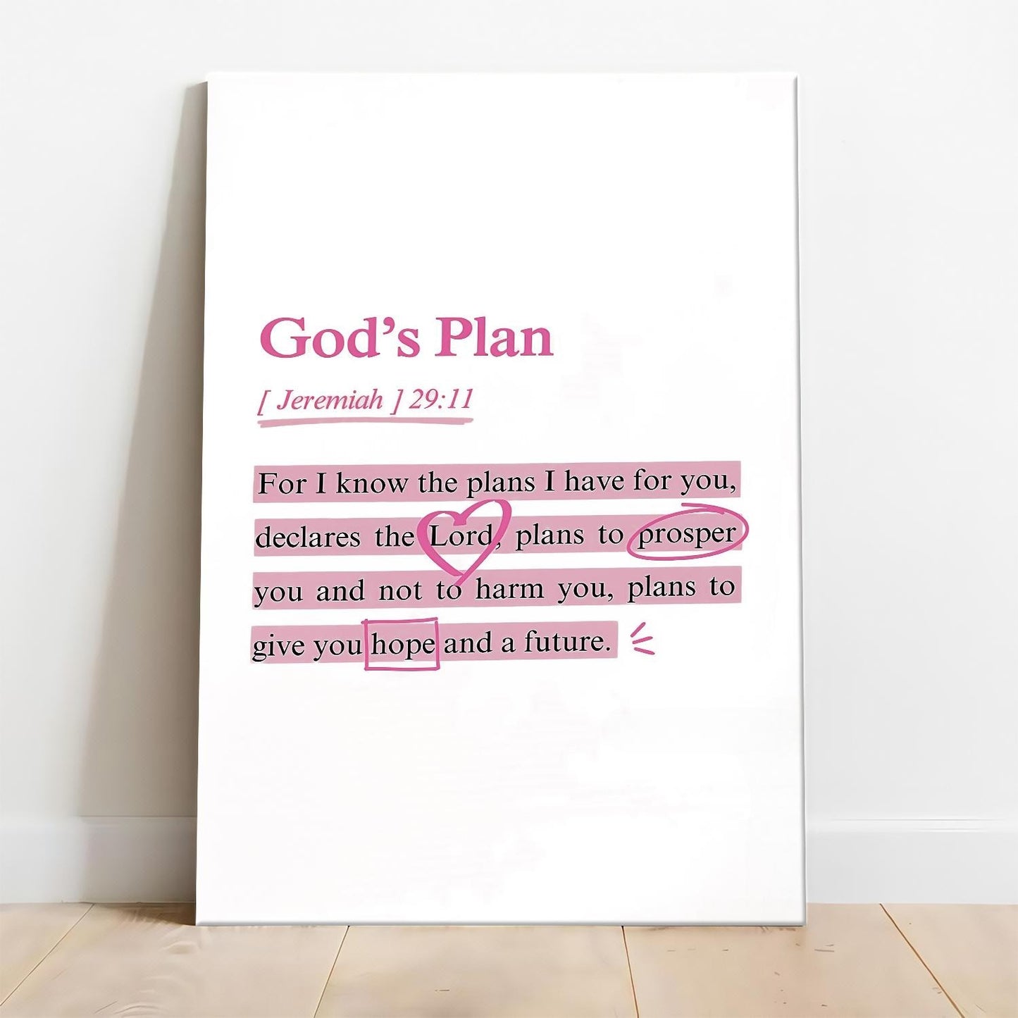 Jeremiah 29:11 Hope and Future Poster