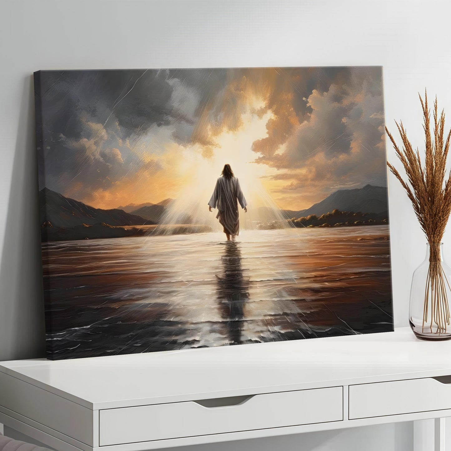 Jesus Holding Woman Poster