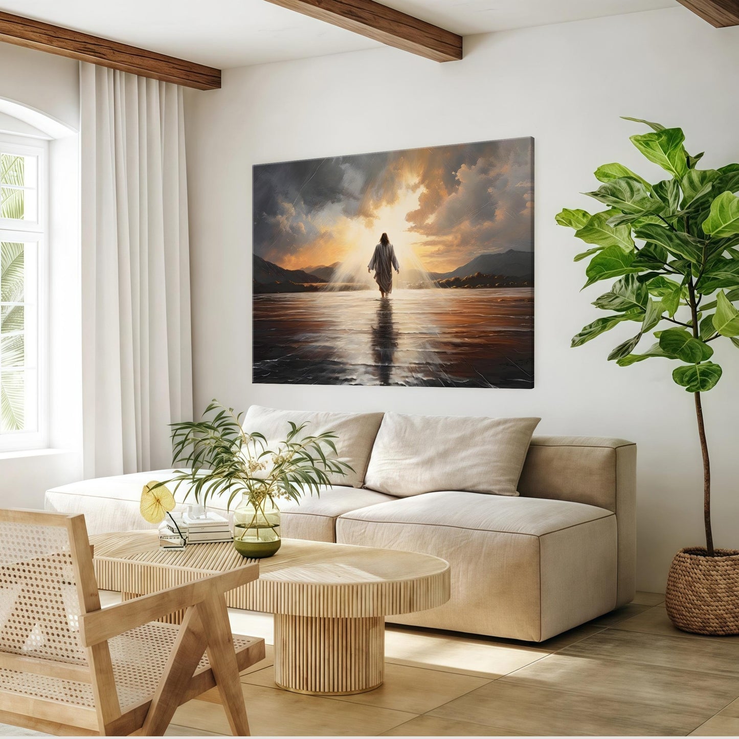 Jesus Walking on Water Modern Art