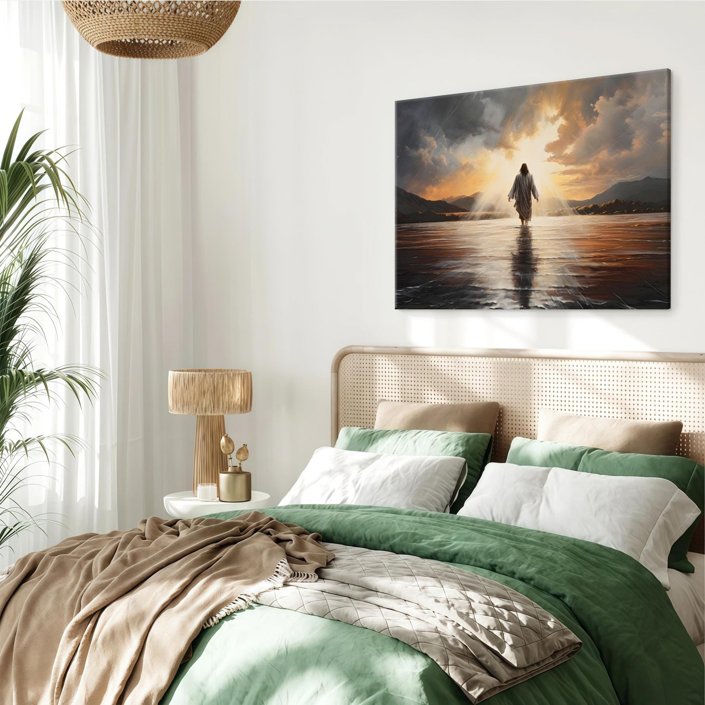 Jesus Holding Woman Poster