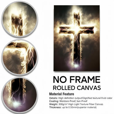 Cross in the Storm Wall Art