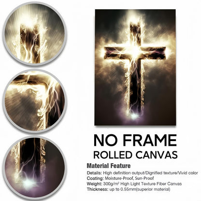 Cross in the Storm Wall Art