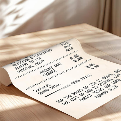 Jesus Paid It All Receipt Poster