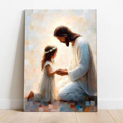 Jesus and Little Girl Nursery Art