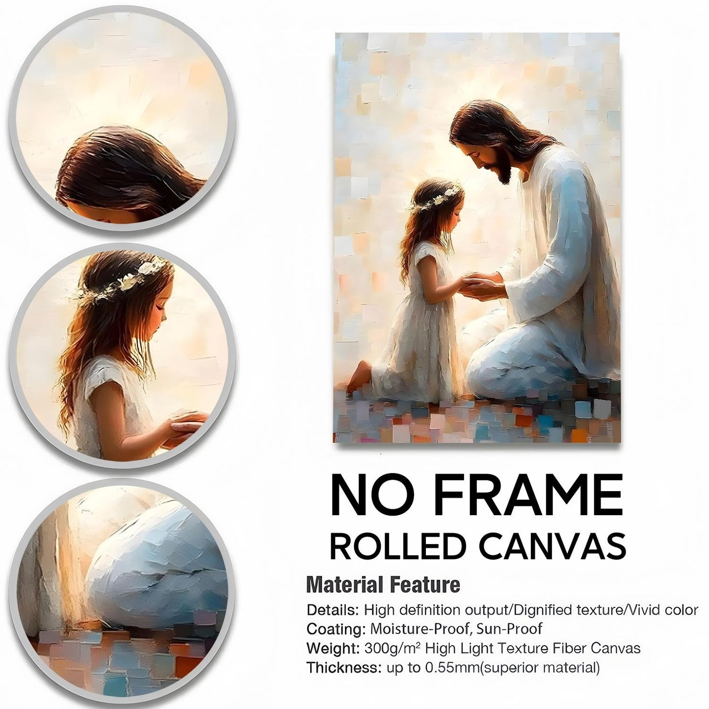 Jesus and Little Girl Nursery Art