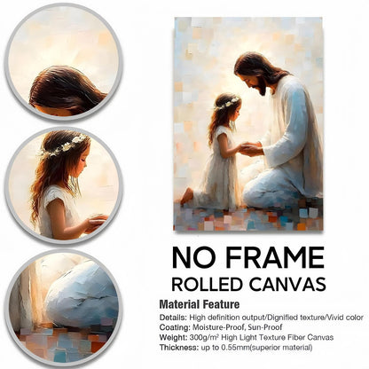 Jesus and Little Girl Nursery Art