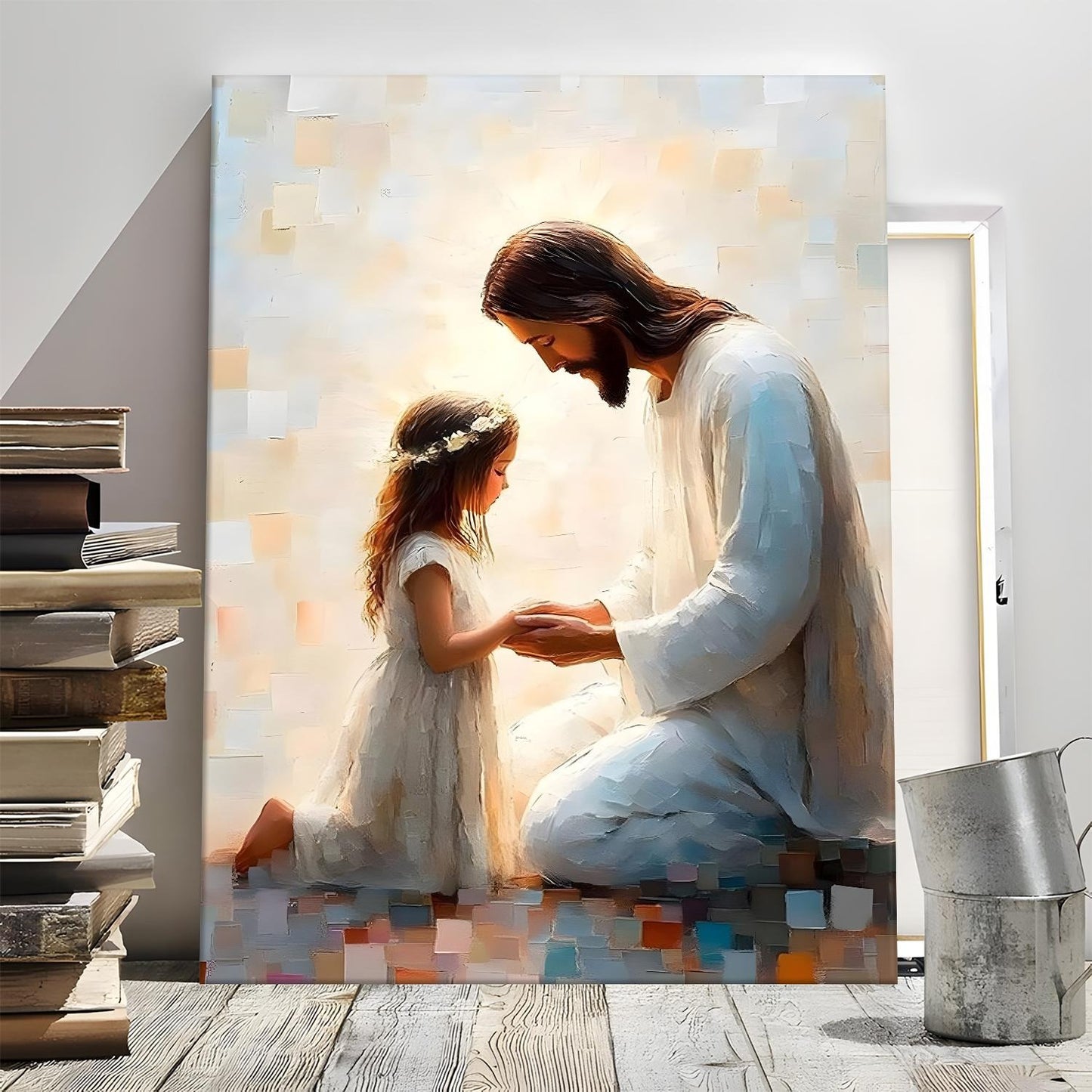 Jesus and Little Girl Nursery Art