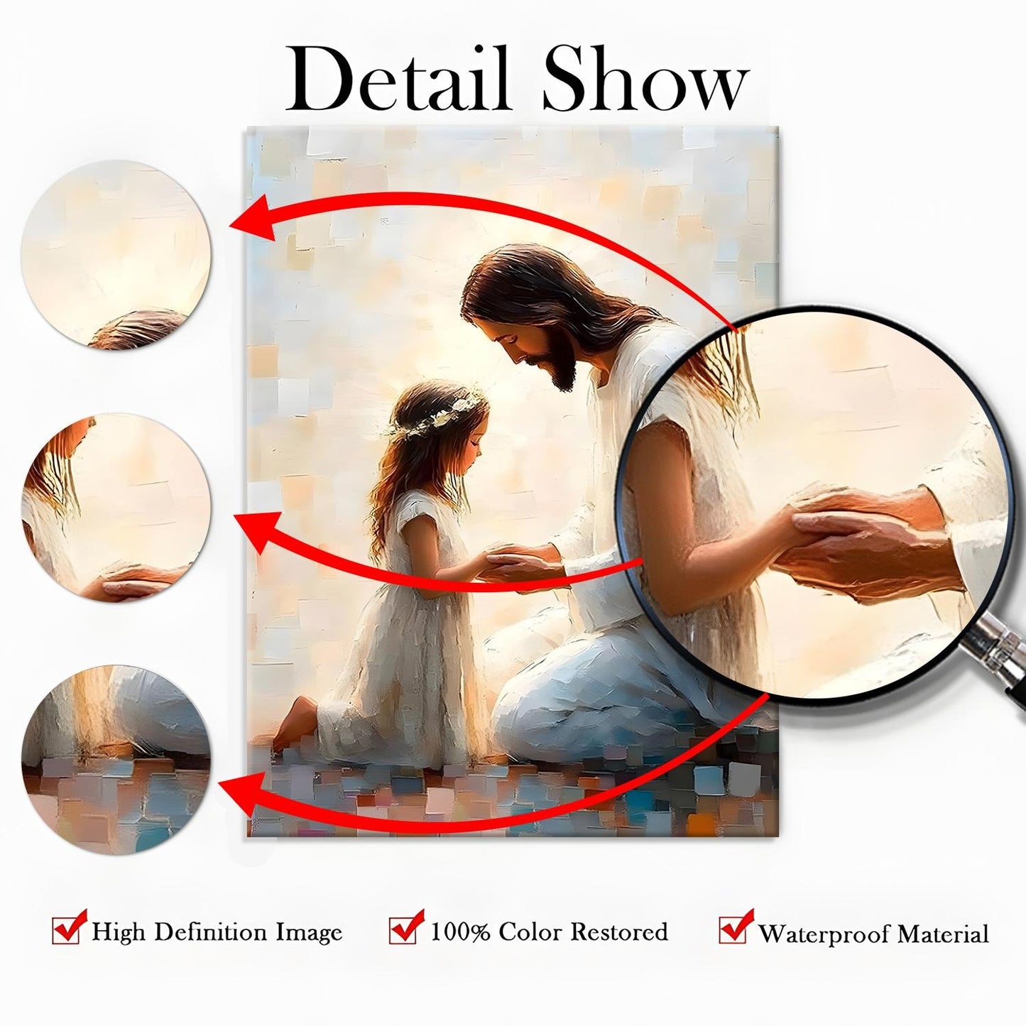 Jesus and Little Girl Nursery Art