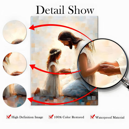 Jesus and Little Girl Nursery Art