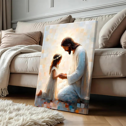 Jesus and Little Girl Nursery Art