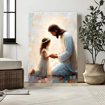 Jesus and Little Girl Nursery Art