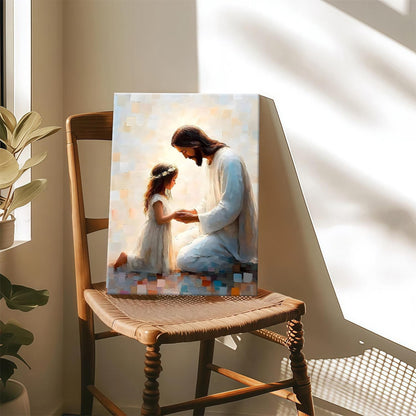 Jesus and Little Girl Nursery Art