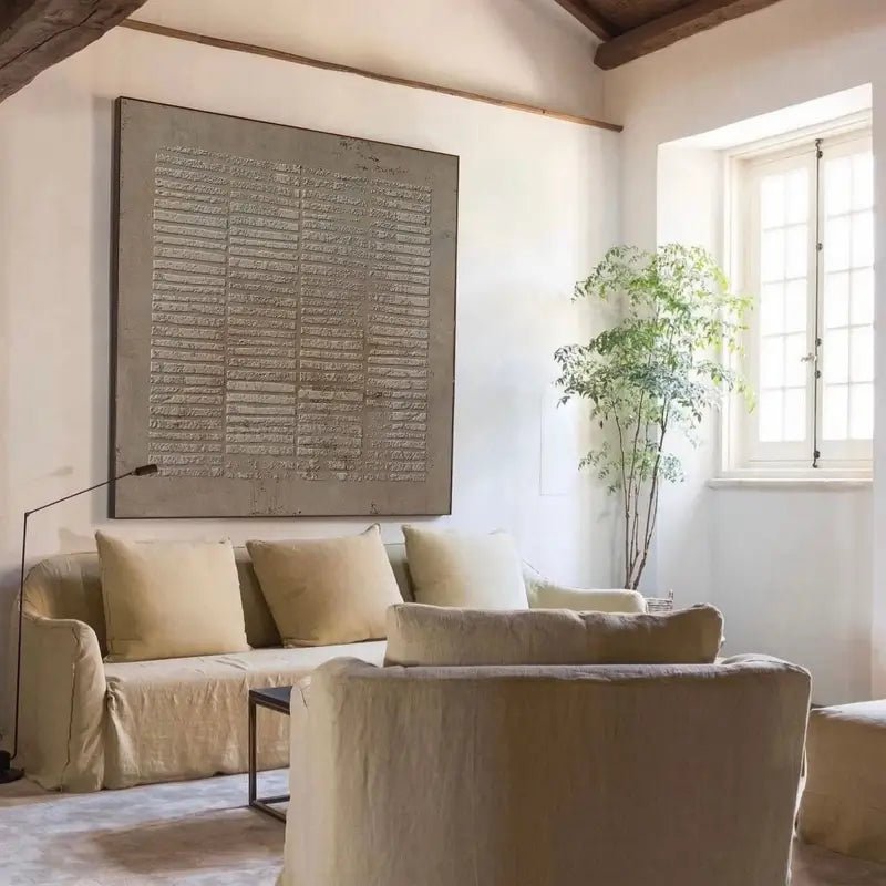 WABI SABI 3D Heavy Texture Minimalist Relief Oil Painting EC0079 - Viral Wall Art