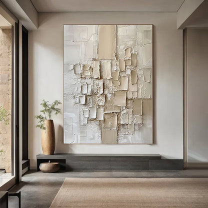 Beige Abstract Textured Wall Art GS0073 - Viral Wall Art