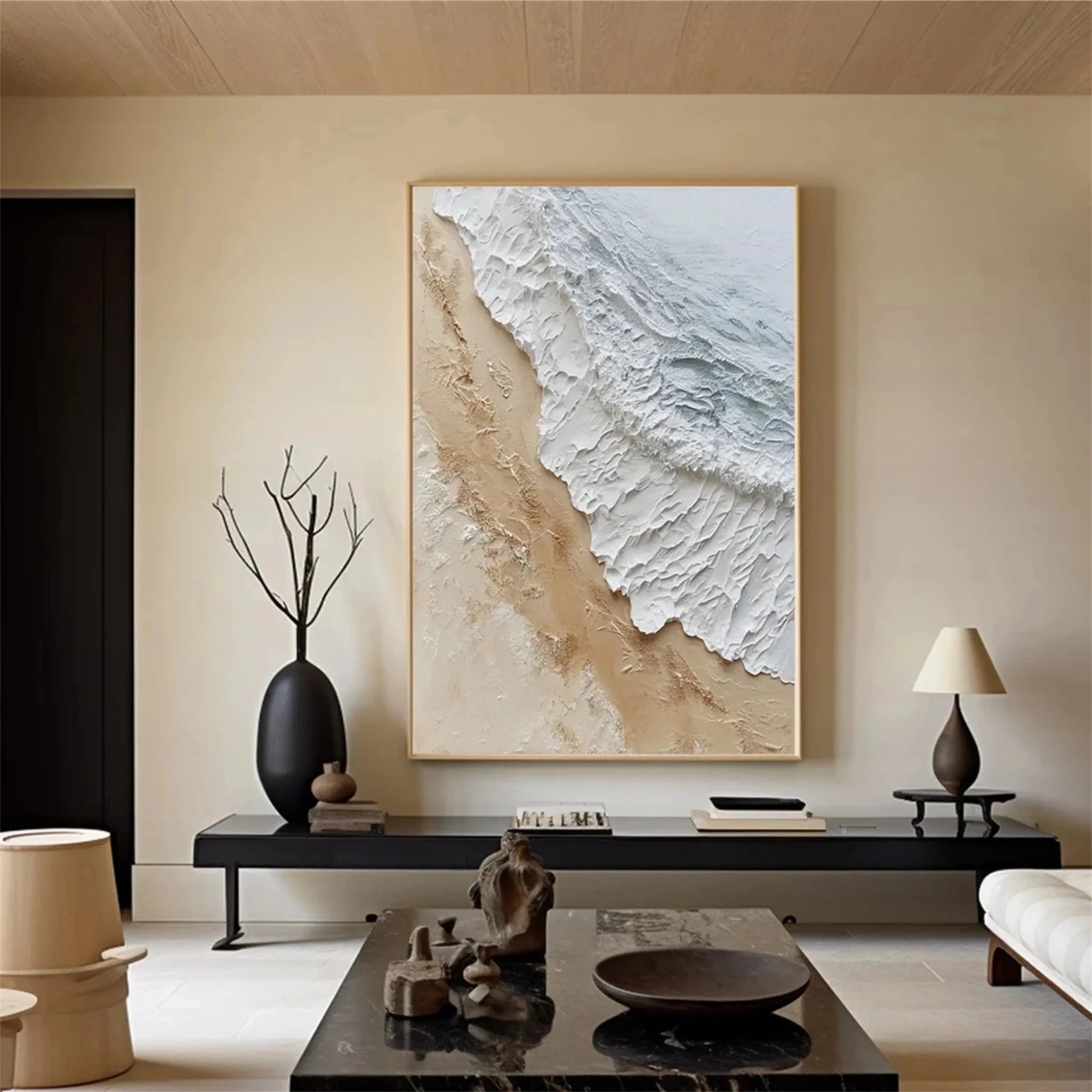 3D Heavy Texture Ocean Wave Oil Painting CZ0090 - Viral Wall Art