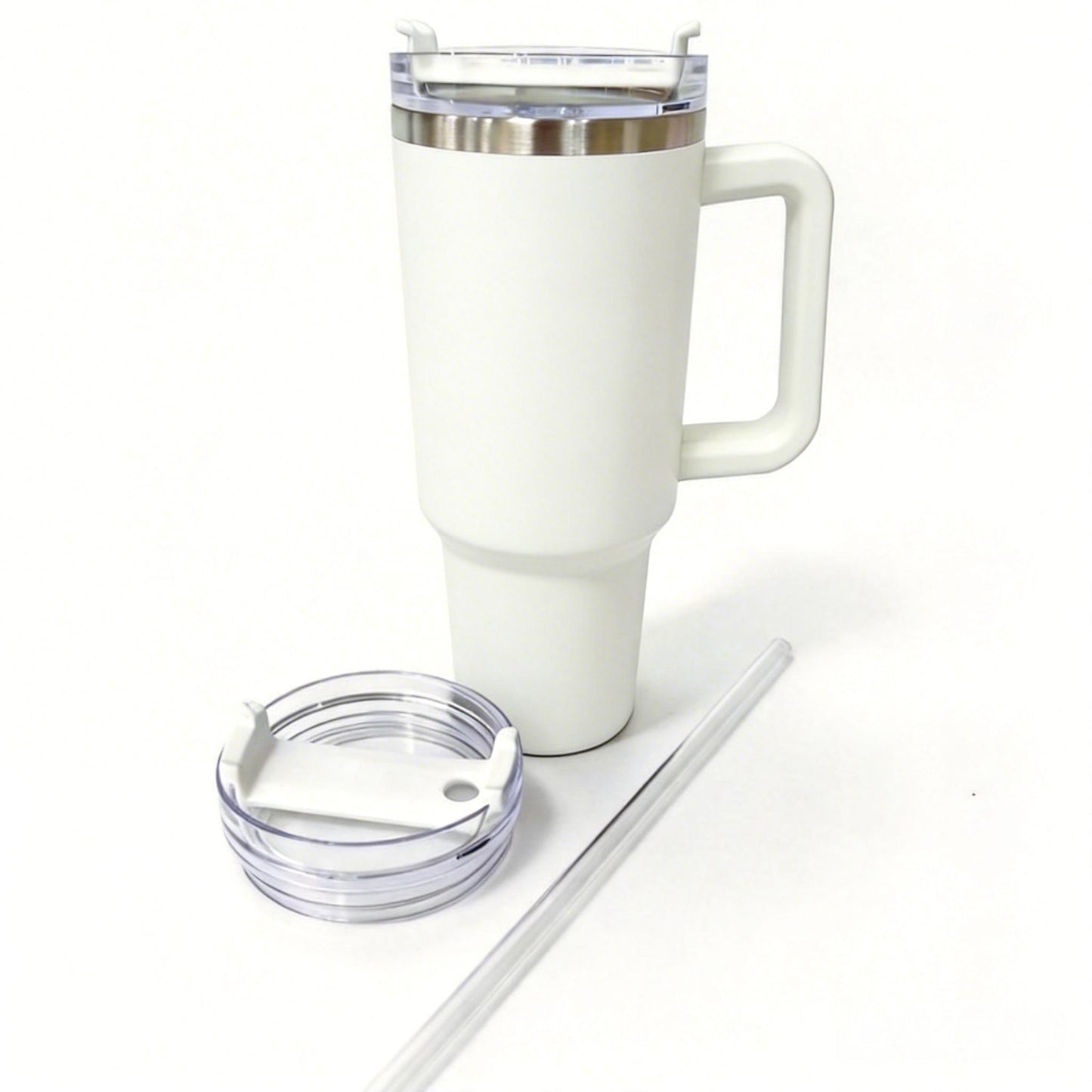 Classic Checkerboard 40oz Cup With Handle - Trendy Black And White Tumbler - Unique Father's Day Gift For Dad