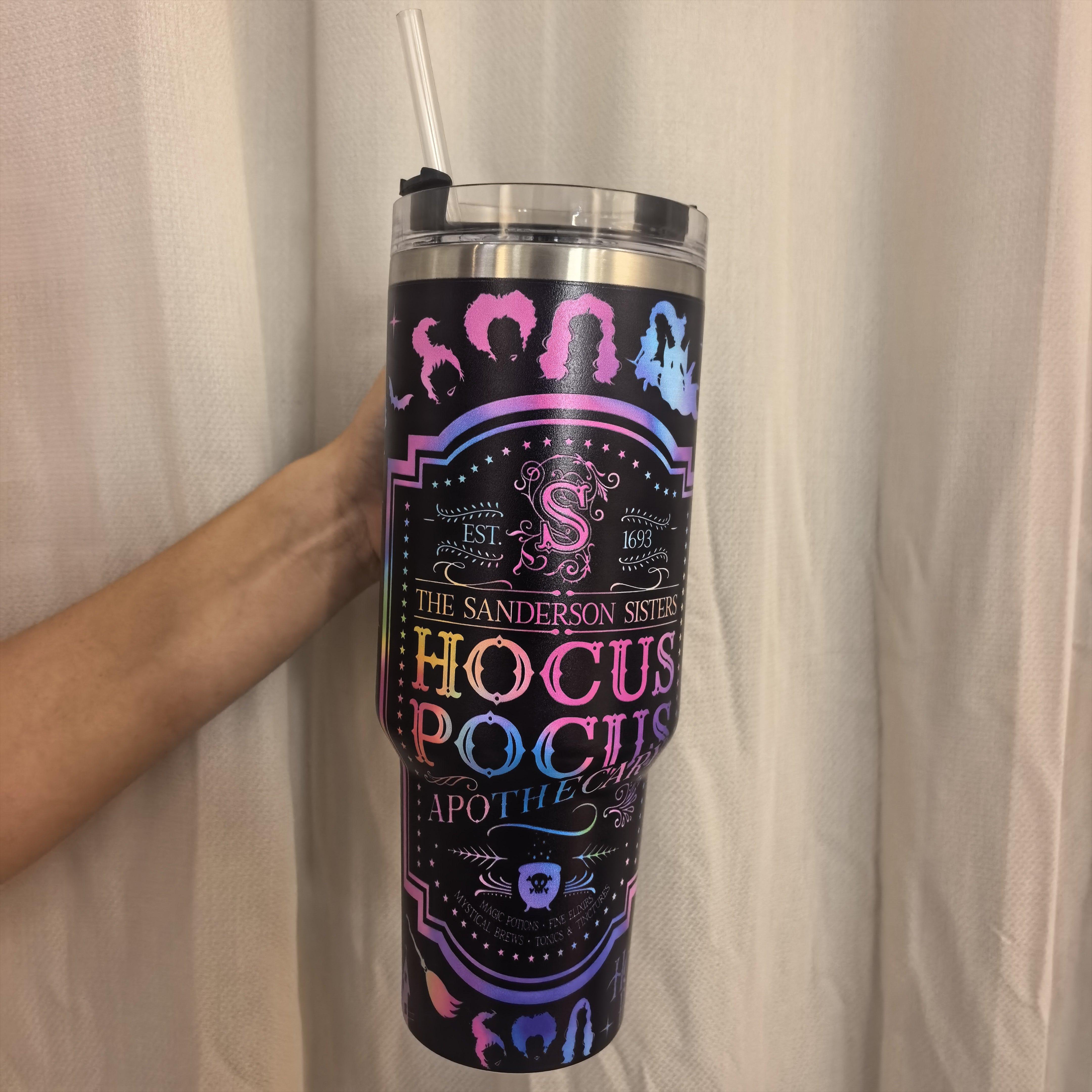 Witch Apothecary artwork on 40oz insulated tumbler, additional product detail, view 2