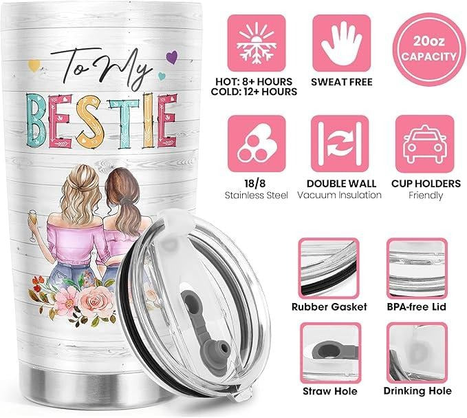 To My Bestie Friendship Tumbler