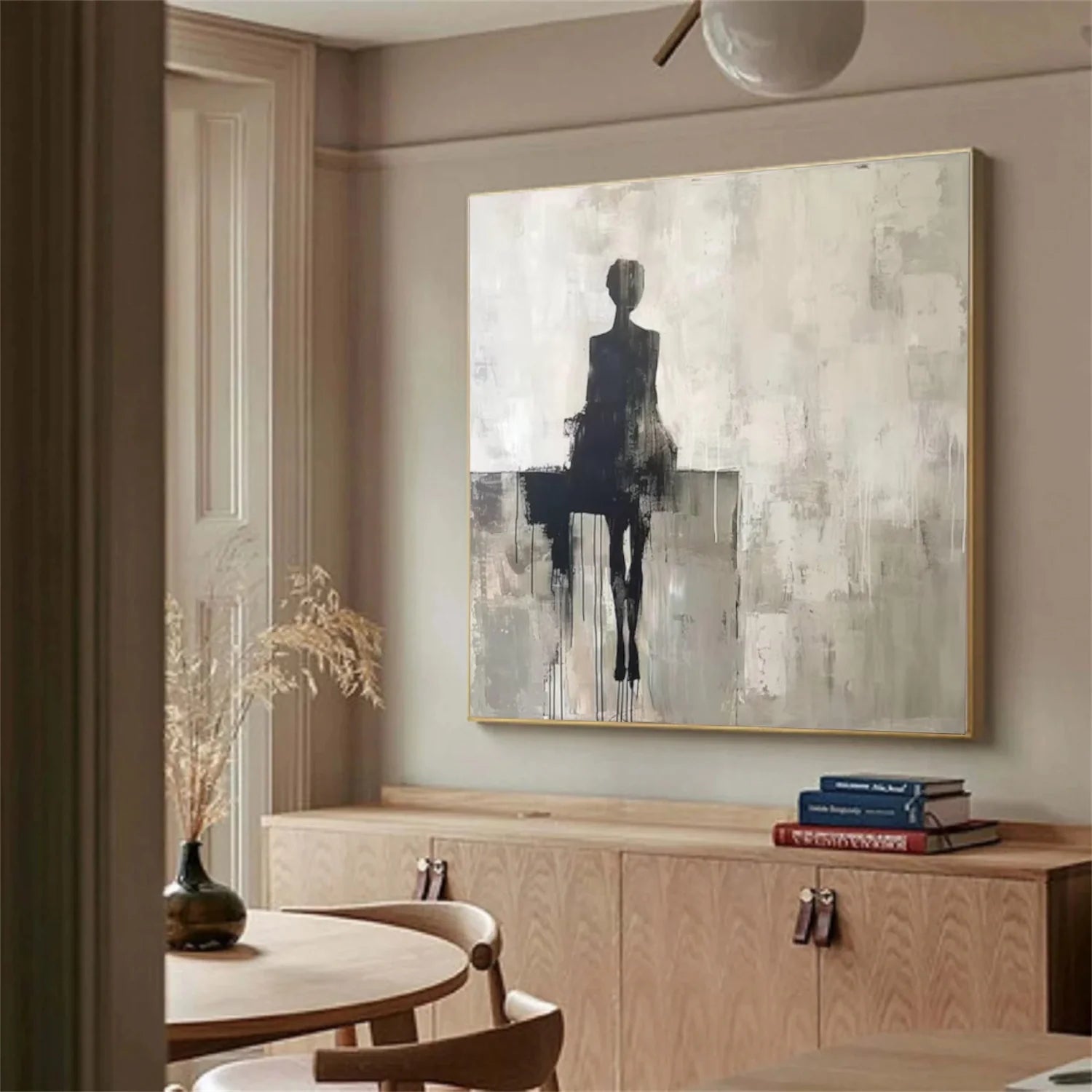 Charcoal & Gray Textured Minimalist Wall Art JC0074 - Viral Wall Art