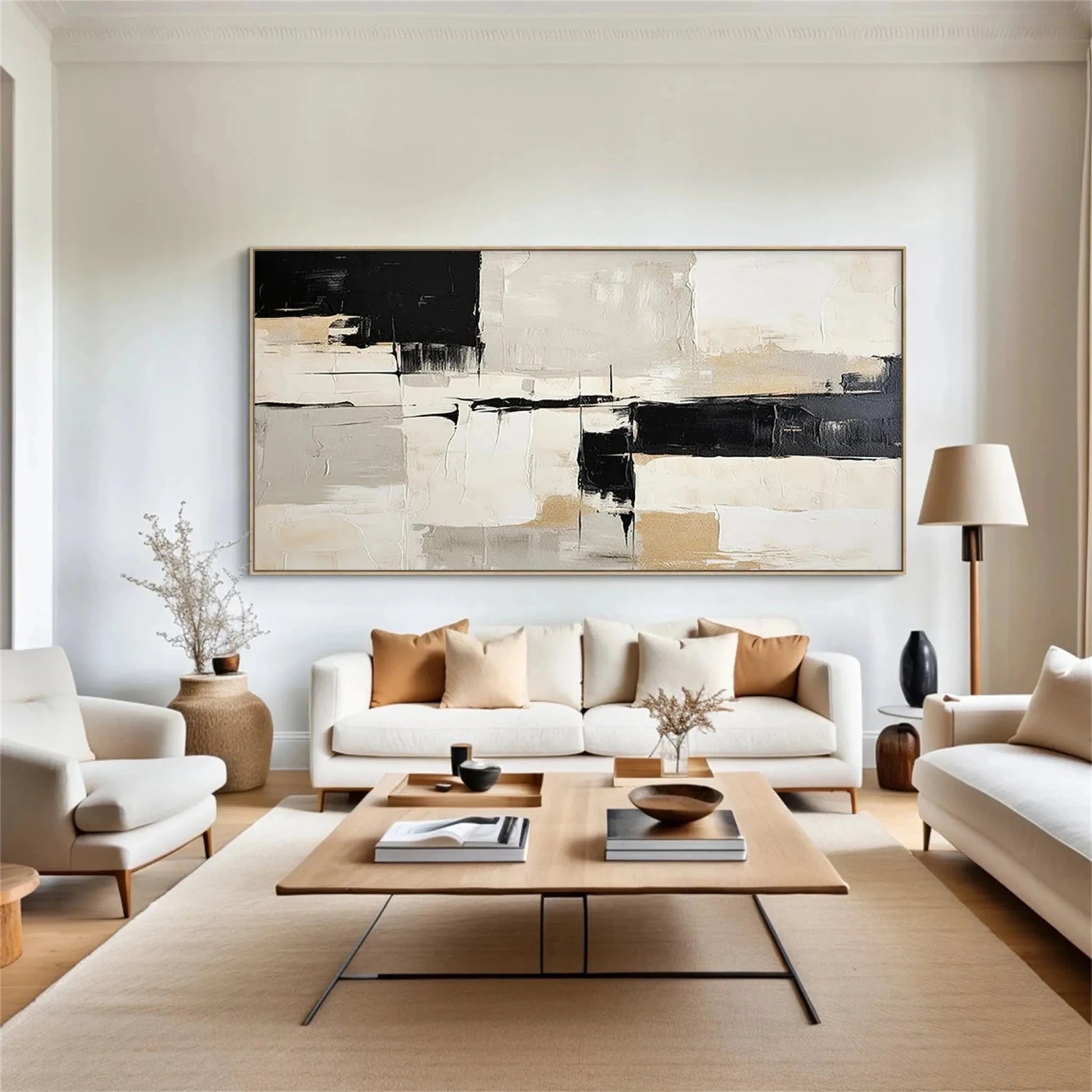 Heavy Texture Neutral Canvas Wall Art JC0065 - Viral Wall Art