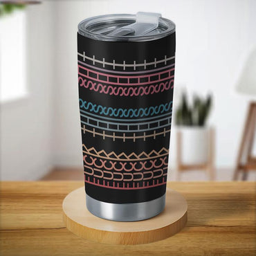 I'm Fine artwork on 20oz/30oz/40oz insulated tumbler, front and back product view