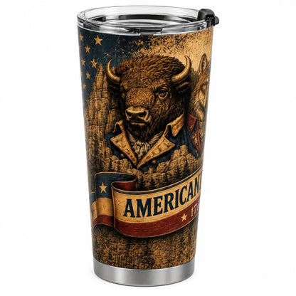 20oz Patriotic Coffee Tumbler , 4th of July Independence Day Travel Cup, 1776 to 2026 American Native Species Gift, Car Cup Holder Friendly Insulated Coffee Cup for Men and Women