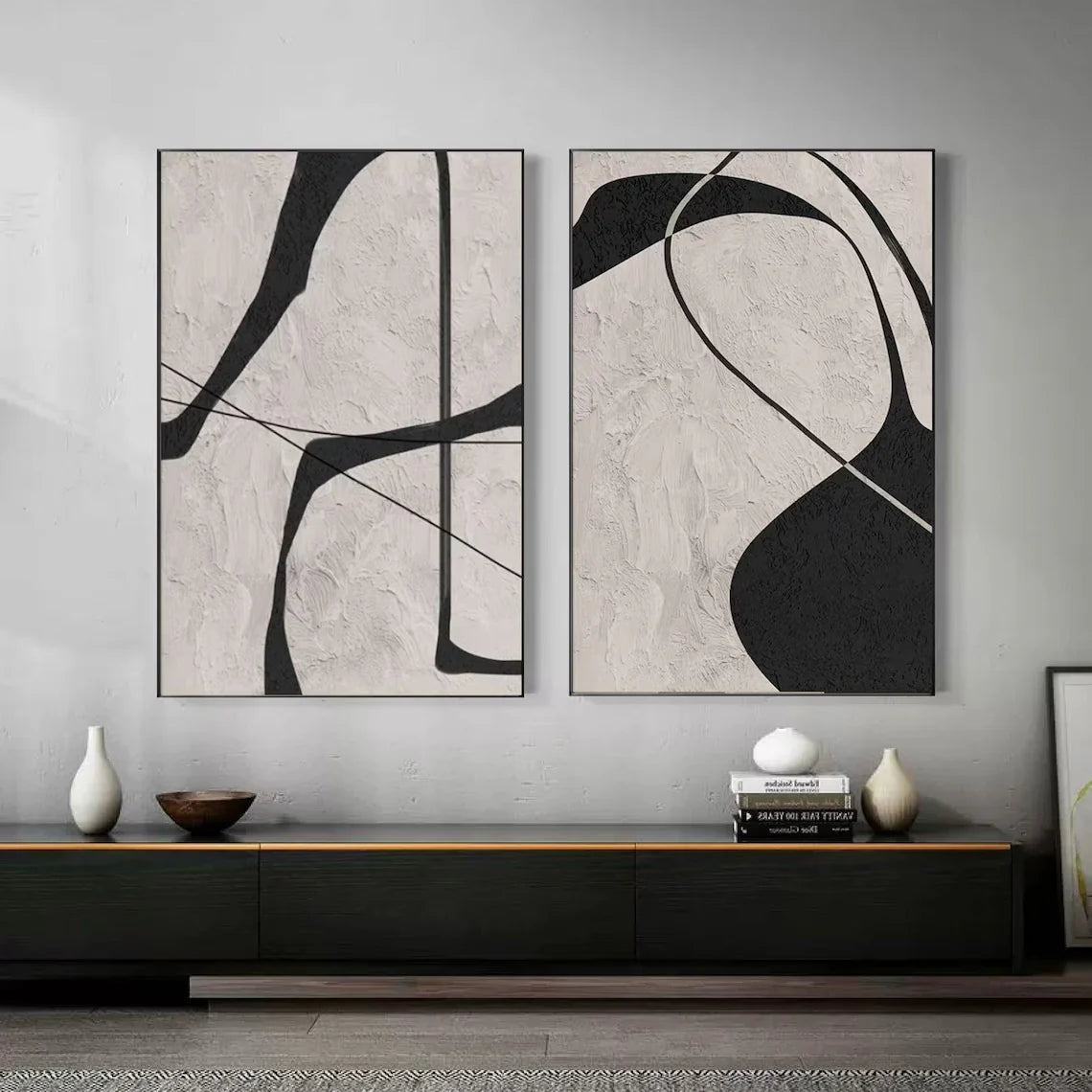 Japandi Minimalist Wall Art Set of 2 JC0077 - Viral Wall Art