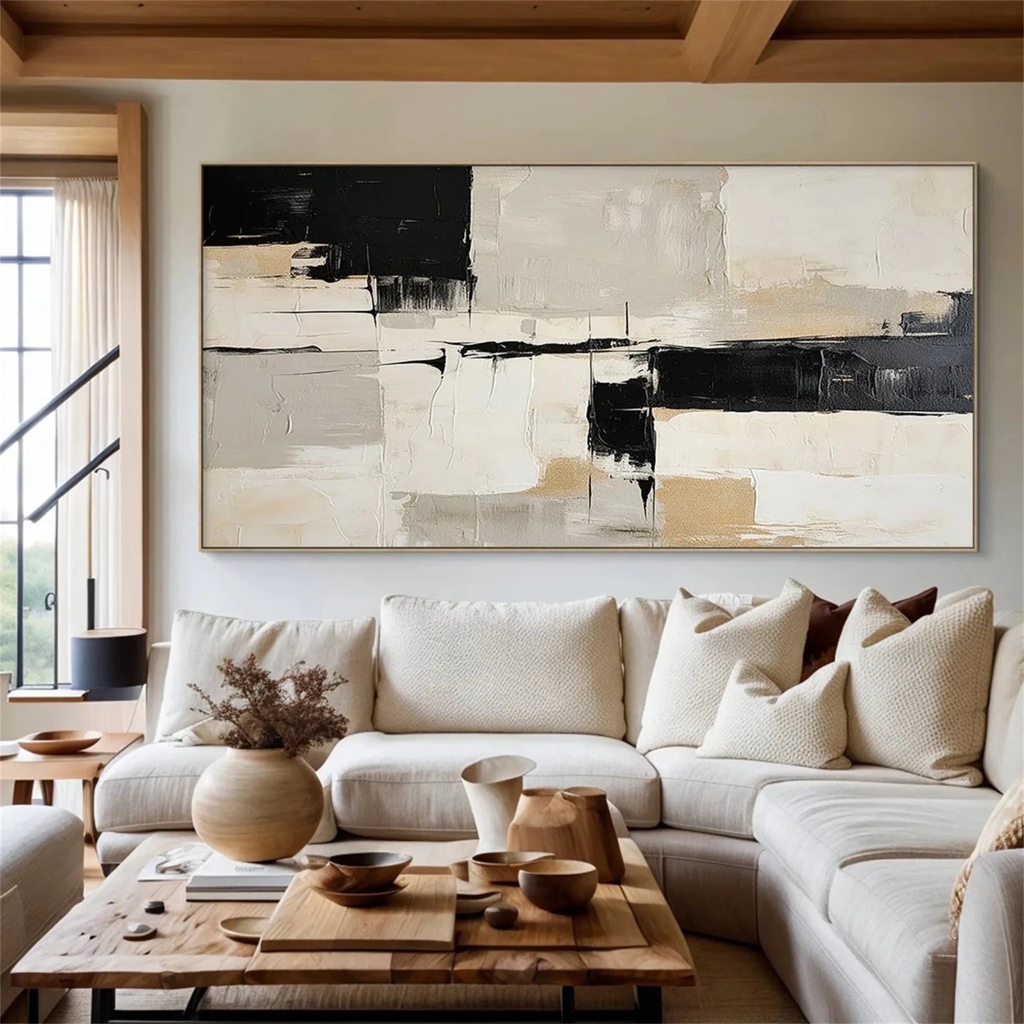 Heavy Texture Neutral Canvas Wall Art JC0065 - Viral Wall Art