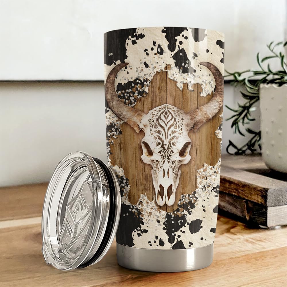 20oz Insulated Stainless Steel Travel Tumbler with Leakproof Lid - Vacuum Flask for Iced Tea, Portable Bottled Water Bottle, Viking Husband Father's Day Gift, Flasks