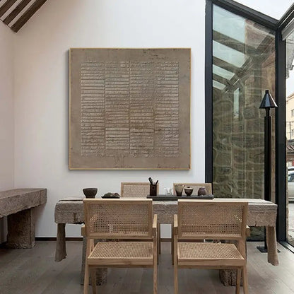 WABI SABI 3D Heavy Texture Minimalist Relief Oil Painting EC0079 - Viral Wall Art