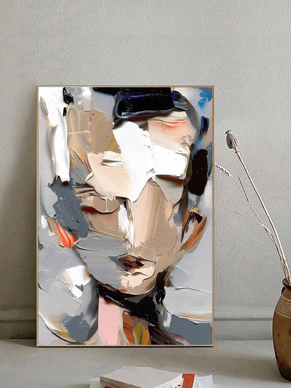 3D Impasto Textured Abstract Figure Wall Art JK0037 - Viral Wall Art