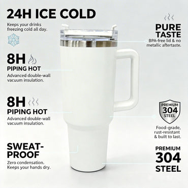 40oz Strawberry Girl Insulated Tumbler - Portable Stainless Steel Vacuum Flask, Coffee/Water Bottle with Handle & Straw, 12H Hot/24H Cold Retention, Large Reusable Mother's Day Gift for Mom, Flasks