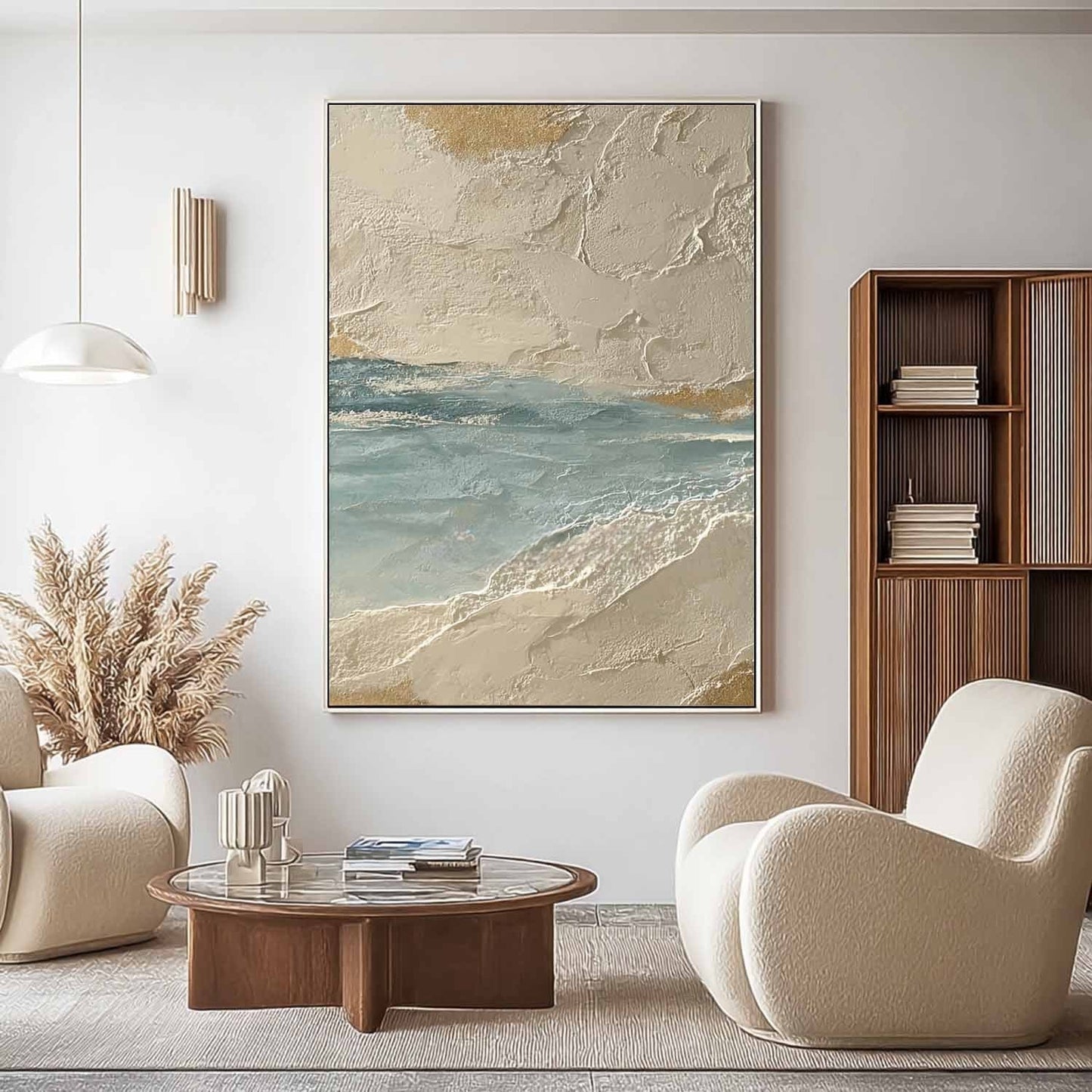 3D Textured Coastal Abstract Wall Art CZ0035 - Viral Wall Art