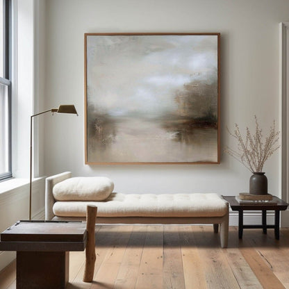 Neutral Earth Tone Abstract Painting CY0009 - Viral Wall Art