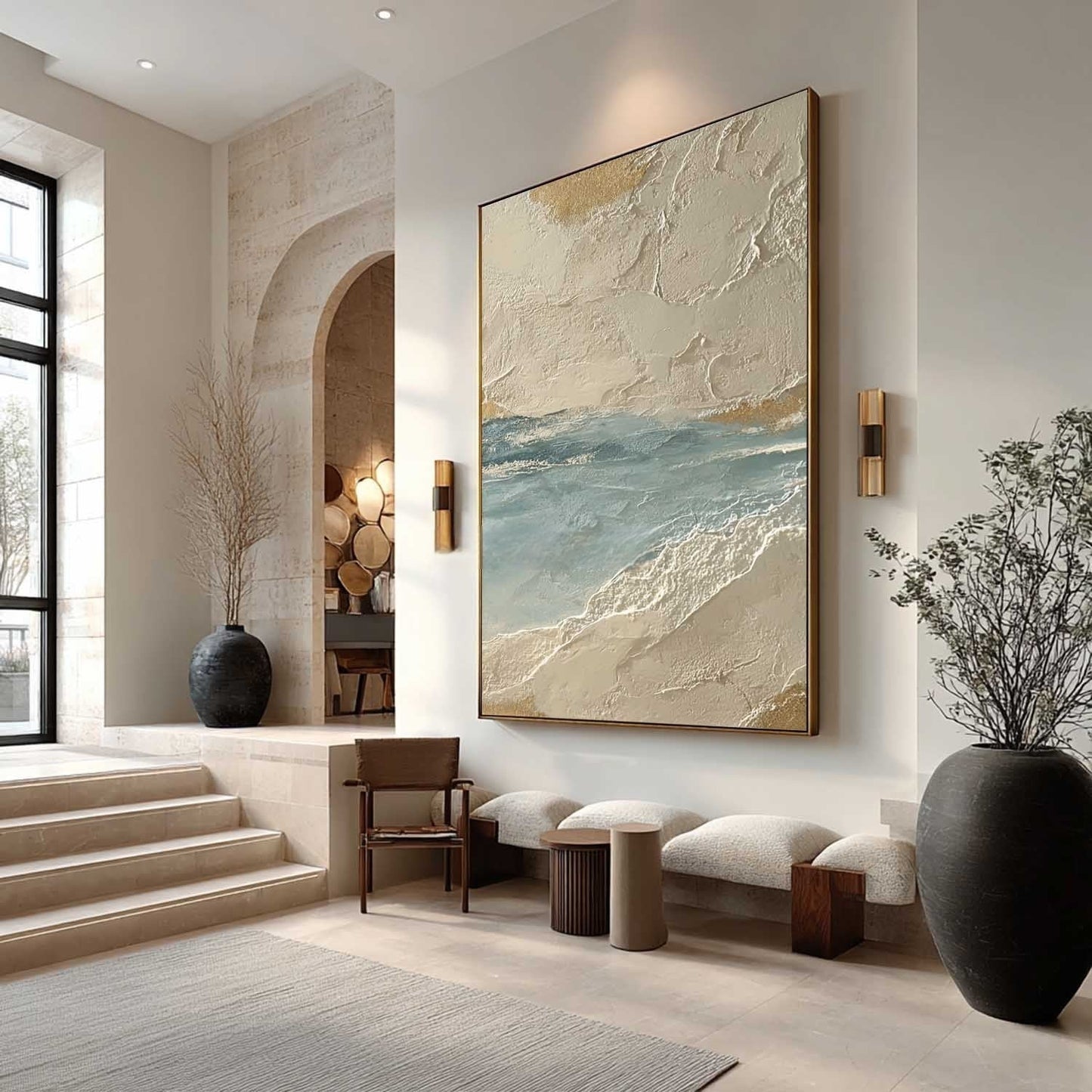 3D Textured Coastal Abstract Wall Art CZ0035 - Viral Wall Art