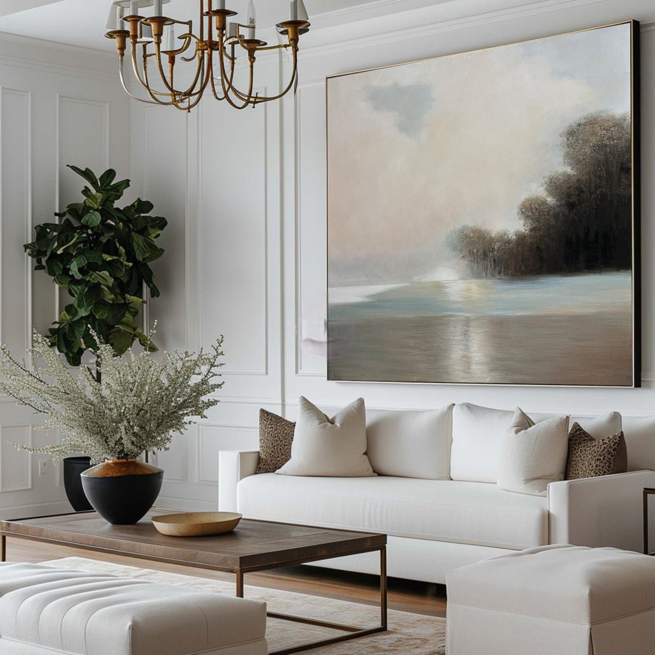 Wabi - Sabi Abstract Landscape Painting CY0006 - Viral Wall Art