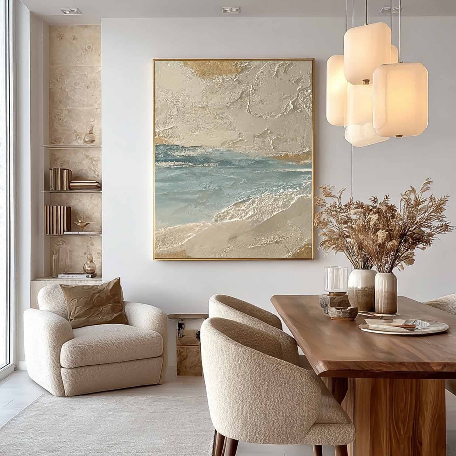 3D Textured Coastal Abstract Wall Art CZ0035 - Viral Wall Art