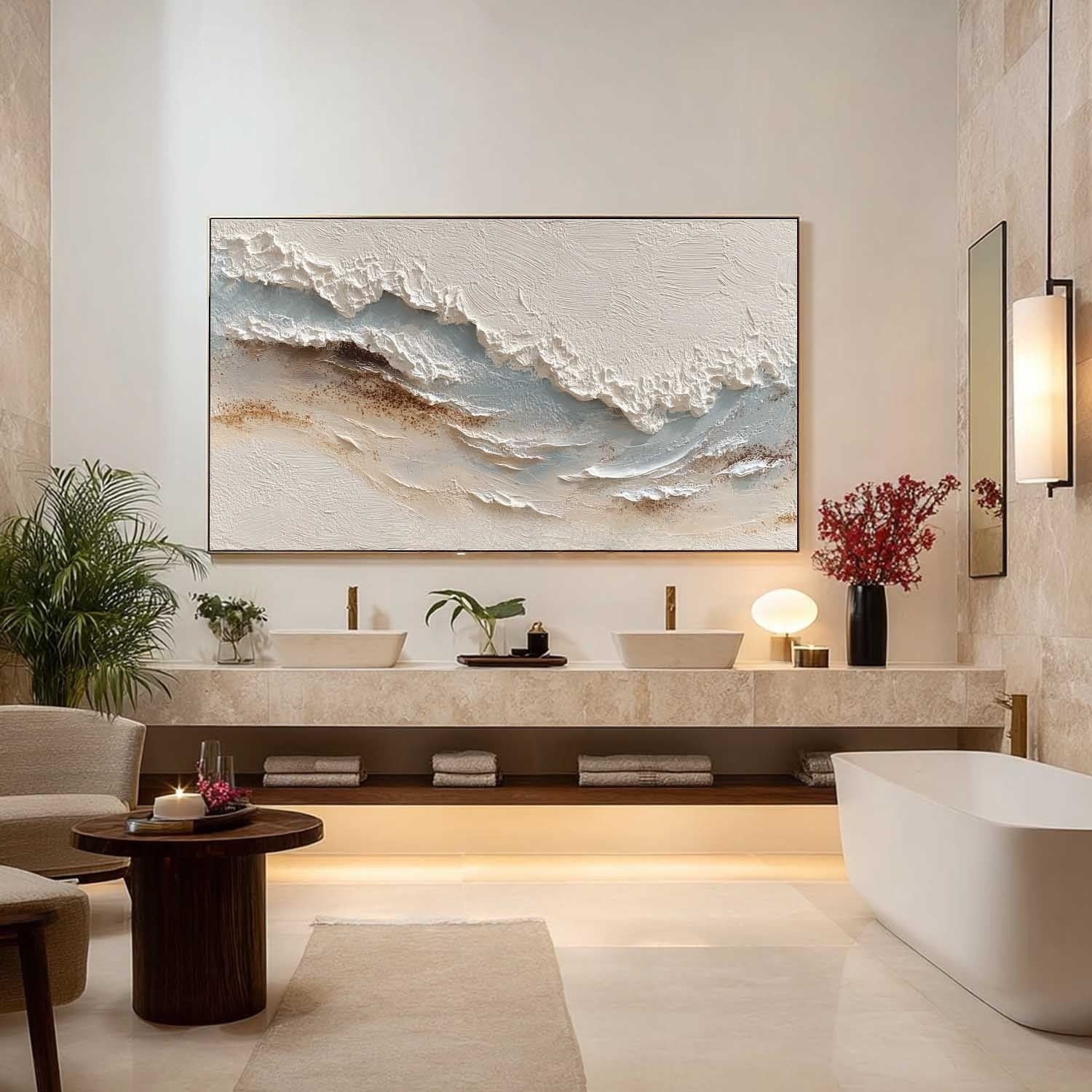 3D Textured Coastal Abstract Wall Art CZ0033 - Viral Wall Art