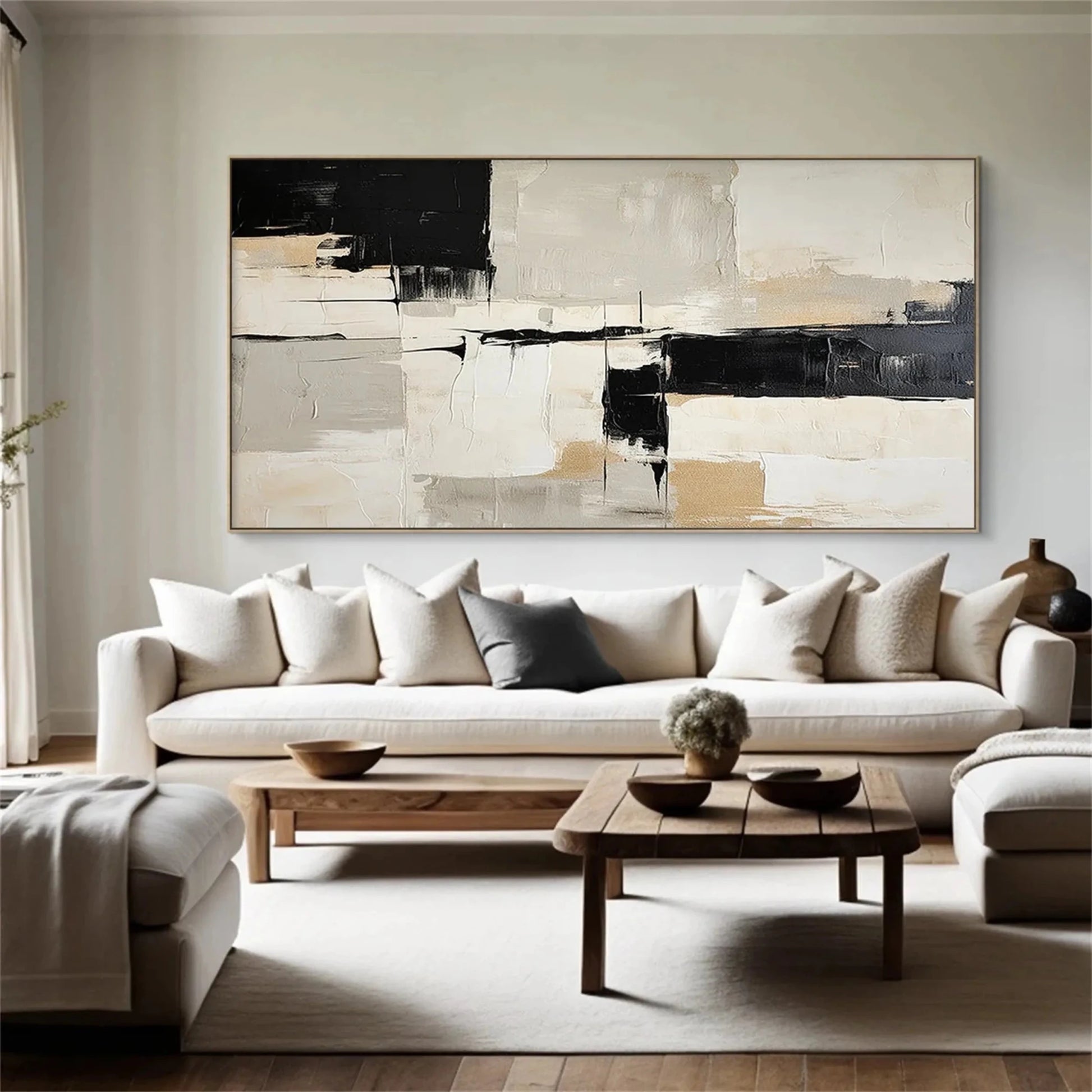 Heavy Texture Neutral Canvas Wall Art JC0065 - Viral Wall Art