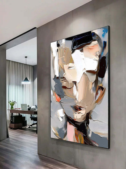 3D Impasto Textured Abstract Figure Wall Art JK0037 - Viral Wall Art