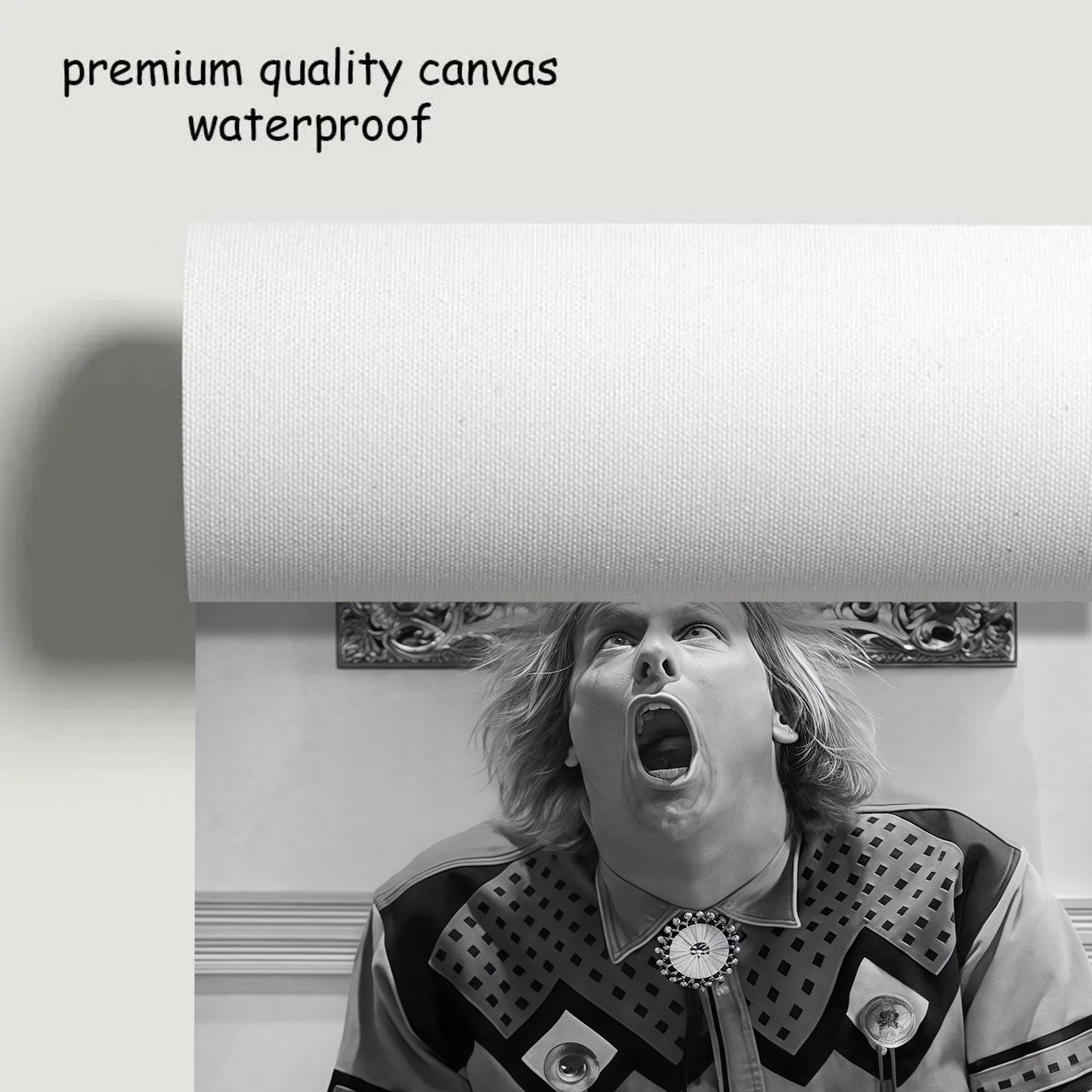 Funny Movie Bathroom Wall Art - "Dumb & Dumber" & "Bridesmaids" Toilet Scenes - Black & White Canvas Print (Restroom Decor)