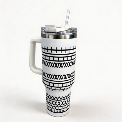 I'm Fine 40oz Insulated Tumbler with Side Handle - Gift for Coworker