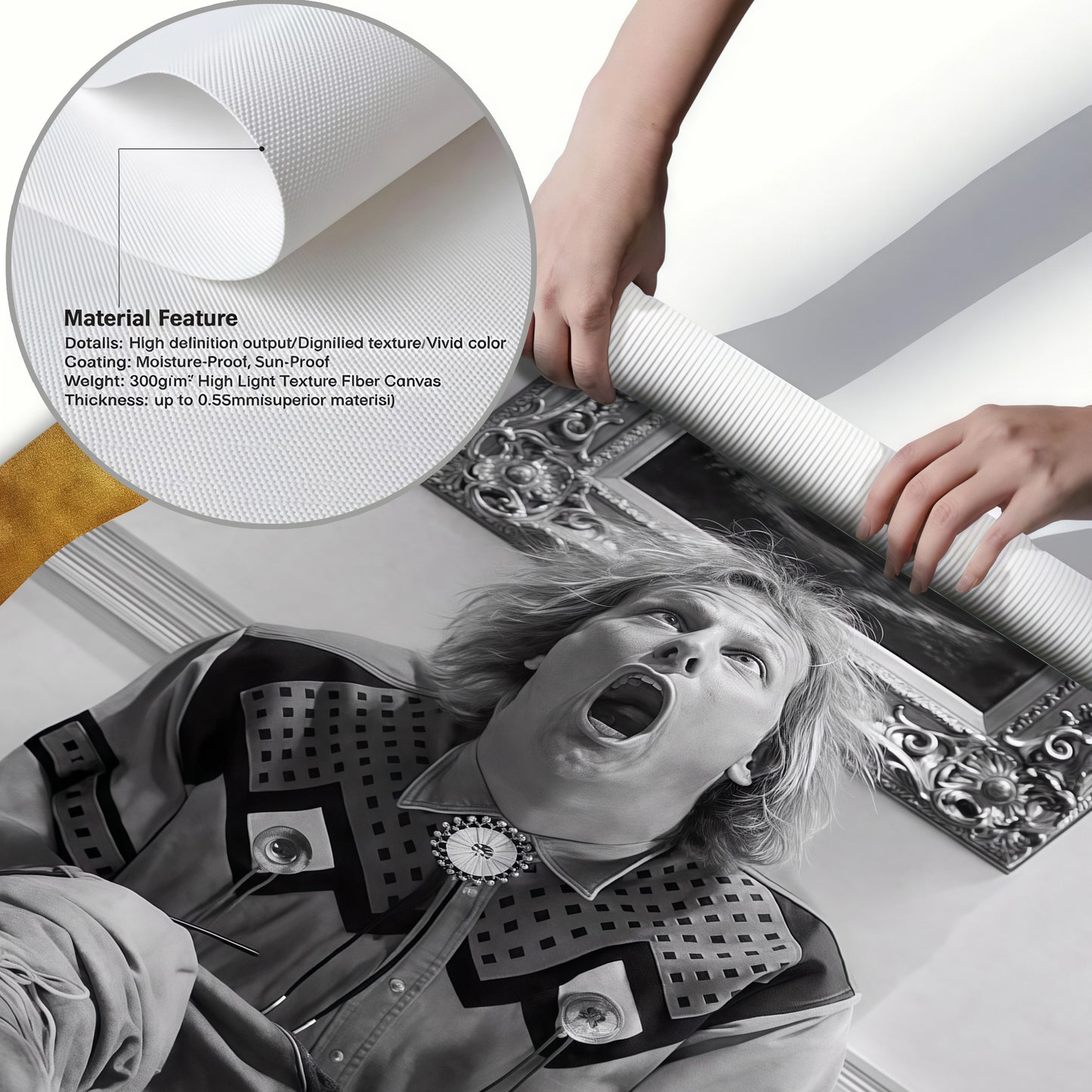 Funny Movie Bathroom Wall Art - "Dumb & Dumber" & "Bridesmaids" Toilet Scenes - Black & White Canvas Print (Restroom Decor)