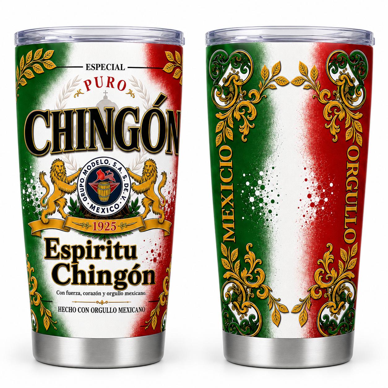 Stylish Portable Insulated Stainless Steel Vacuum Flask Tumbler - 20oz/40oz, with Lid, Coffee Travel Mug, Mexican Fiesta Themed Mexican Pride Gift for Men Women Birthday Christmas