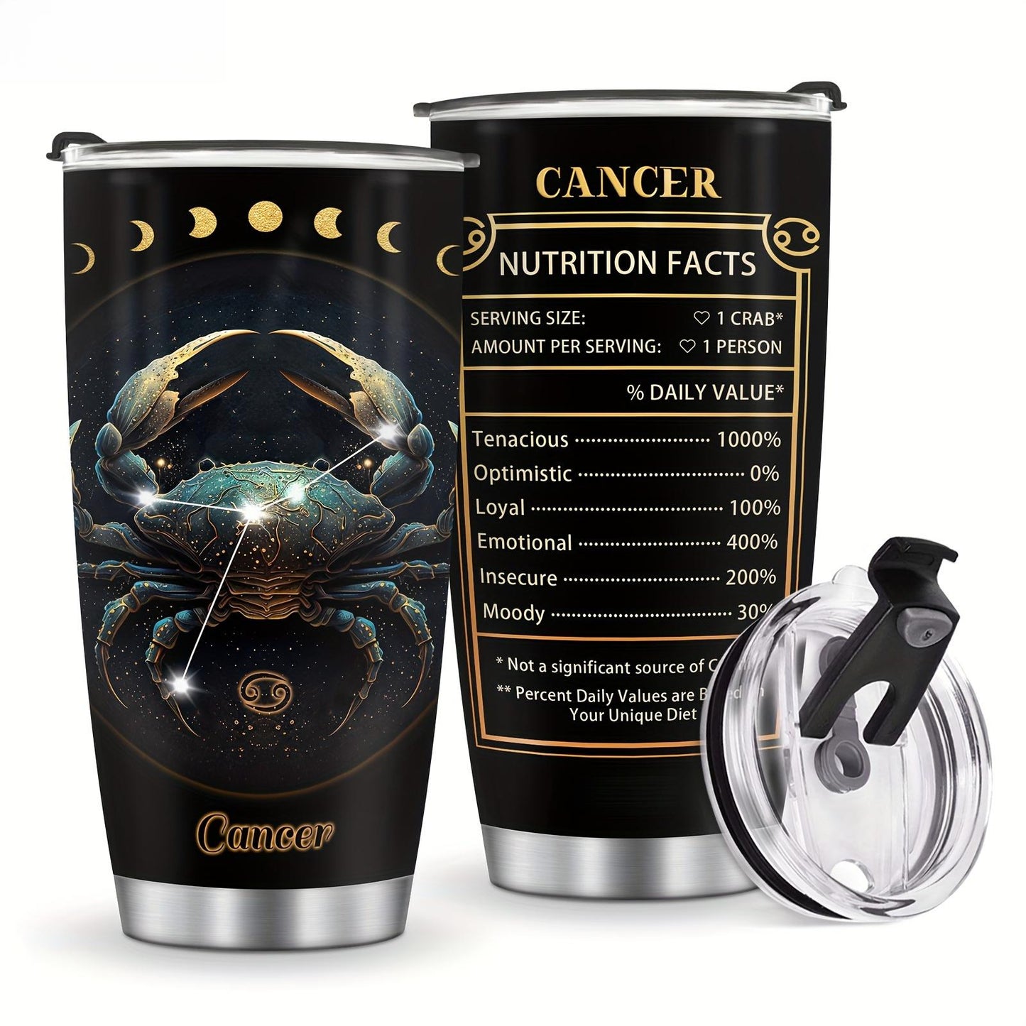 1pc Constellation Tumbler Gift, 20oz Goth Witchy Tumbler, Constellation Cup/Mug, Zodiac Gifts for Men Women, Astrology Fans Birthday Gifts Stainless Steel Coffee Cup, Constellation Gifts