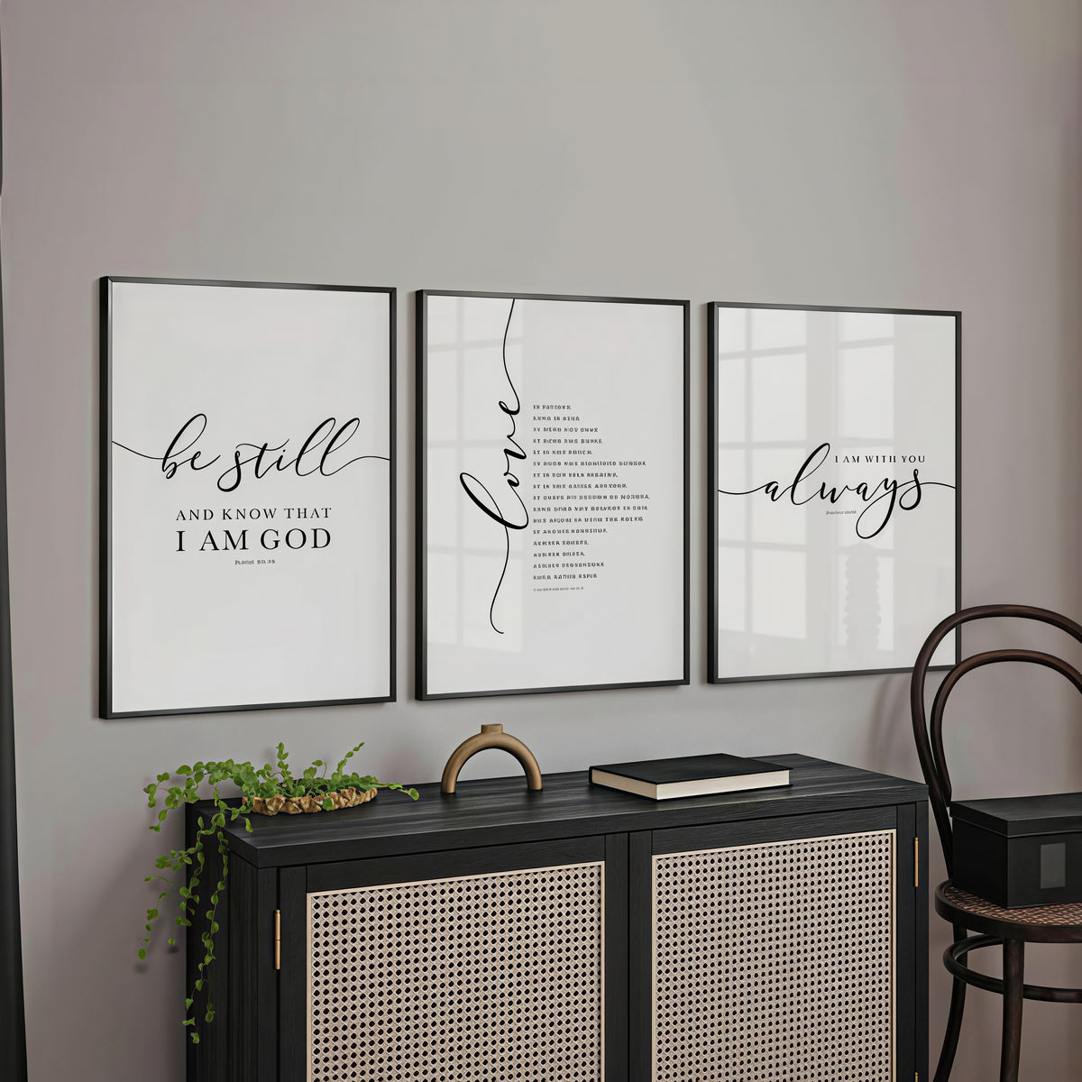 Farmhouse Christian Set of 3 3-Piece Canvas Wall Art – Christian & Faith Decor