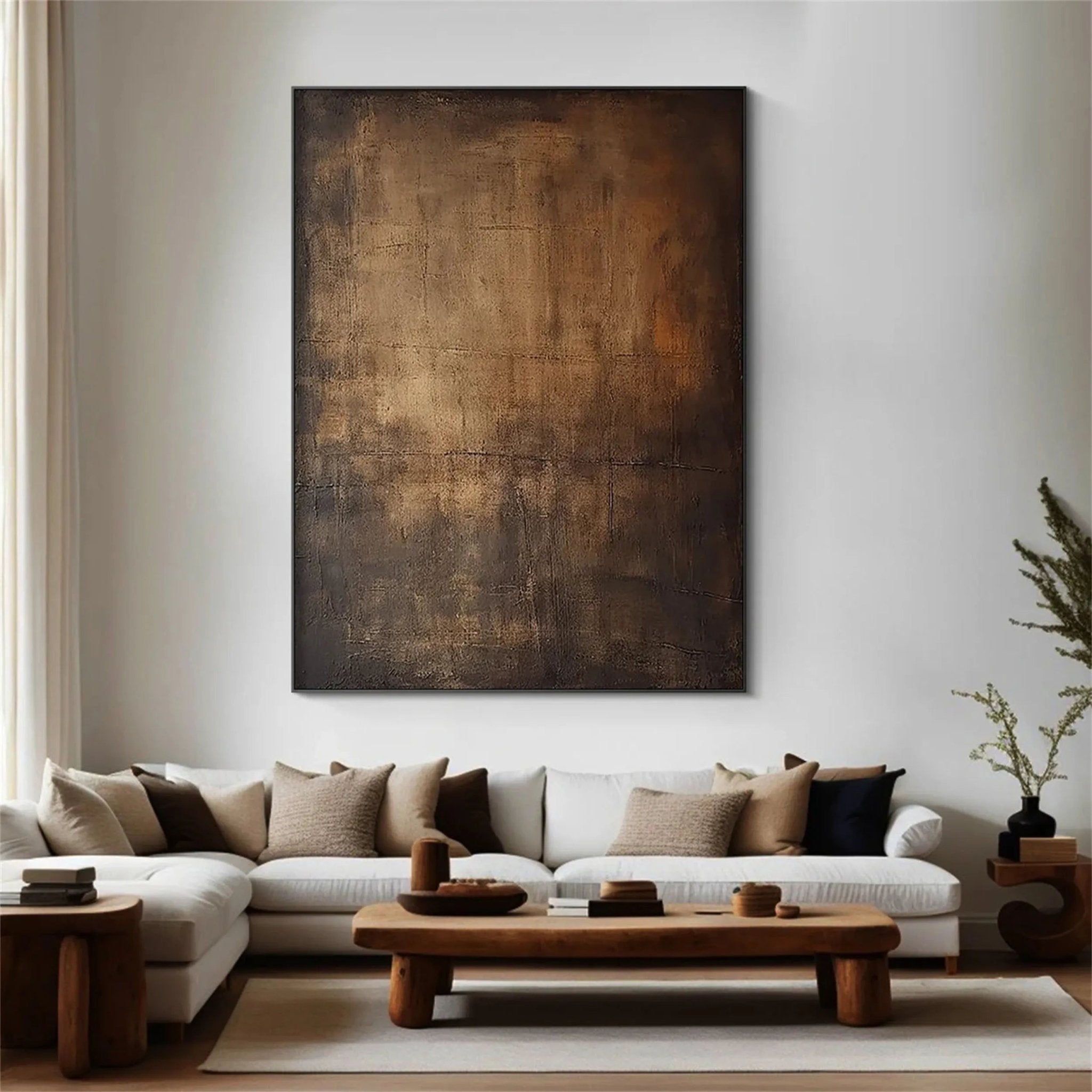 Wabi - Sabi Earth Tone Textured Wall Art SR0042 - Viral Wall Art
