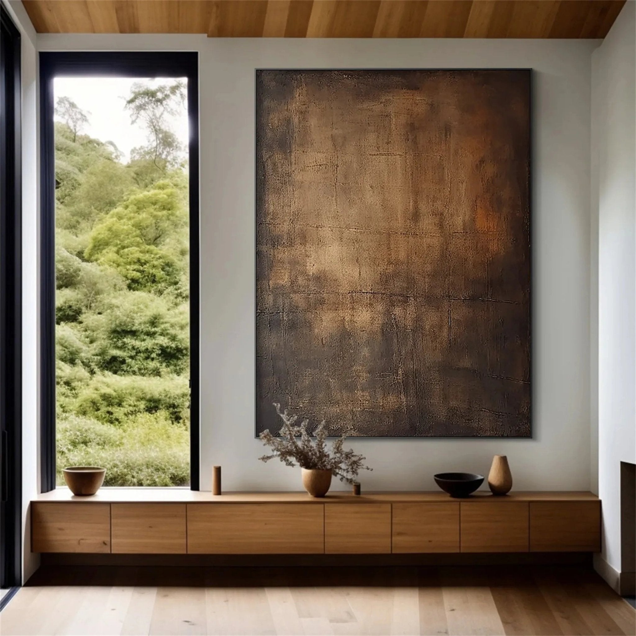 Wabi - Sabi Earth Tone Textured Wall Art SR0042 - Viral Wall Art